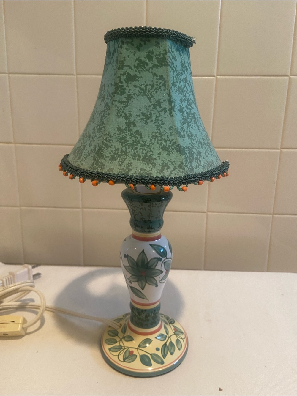 🩷 Vintage Pfaltzgraff Floral Ceramic Table Lamp